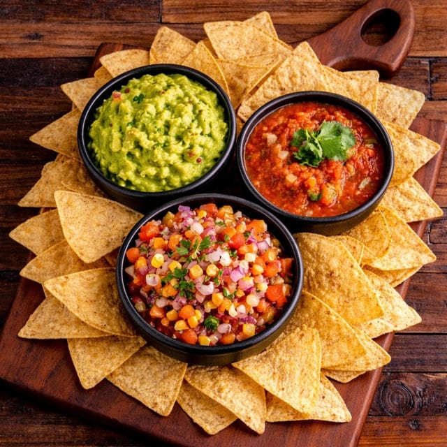 Dip Trio & Chips.